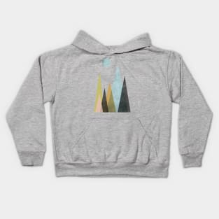 Mid Century Scandi Mountains Kids Hoodie